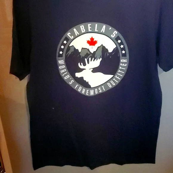 Men's Cabelas Short Sleeve Logo T-Shirt. Black. Size Large. New With Tag - Picture 2 of 5